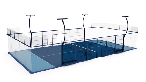 padelový kurt Infinity s minimom materiálu pre piliere